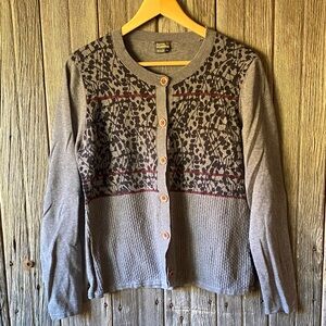 Royal Robbins Gray Patterned Cardigan